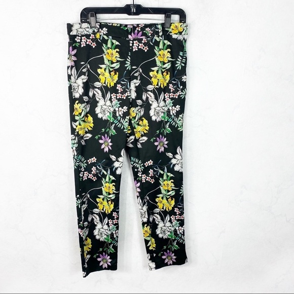 [H&M] Black Floral Trousers Pants - Picture 2 of 8